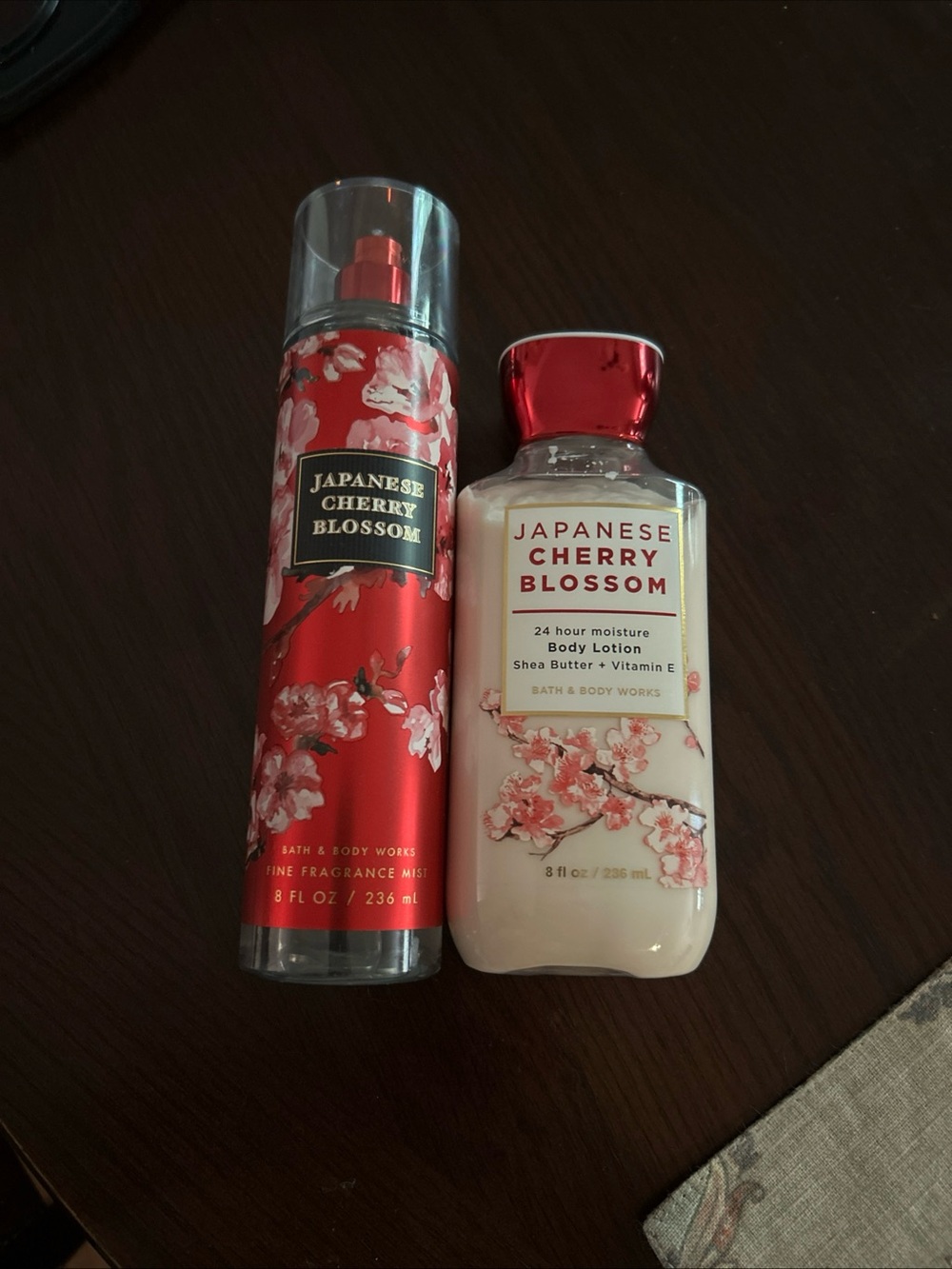 Bath & Body Works Japanese Cherry Blossom Lotion & Mist - Red, Cream NEW LOT